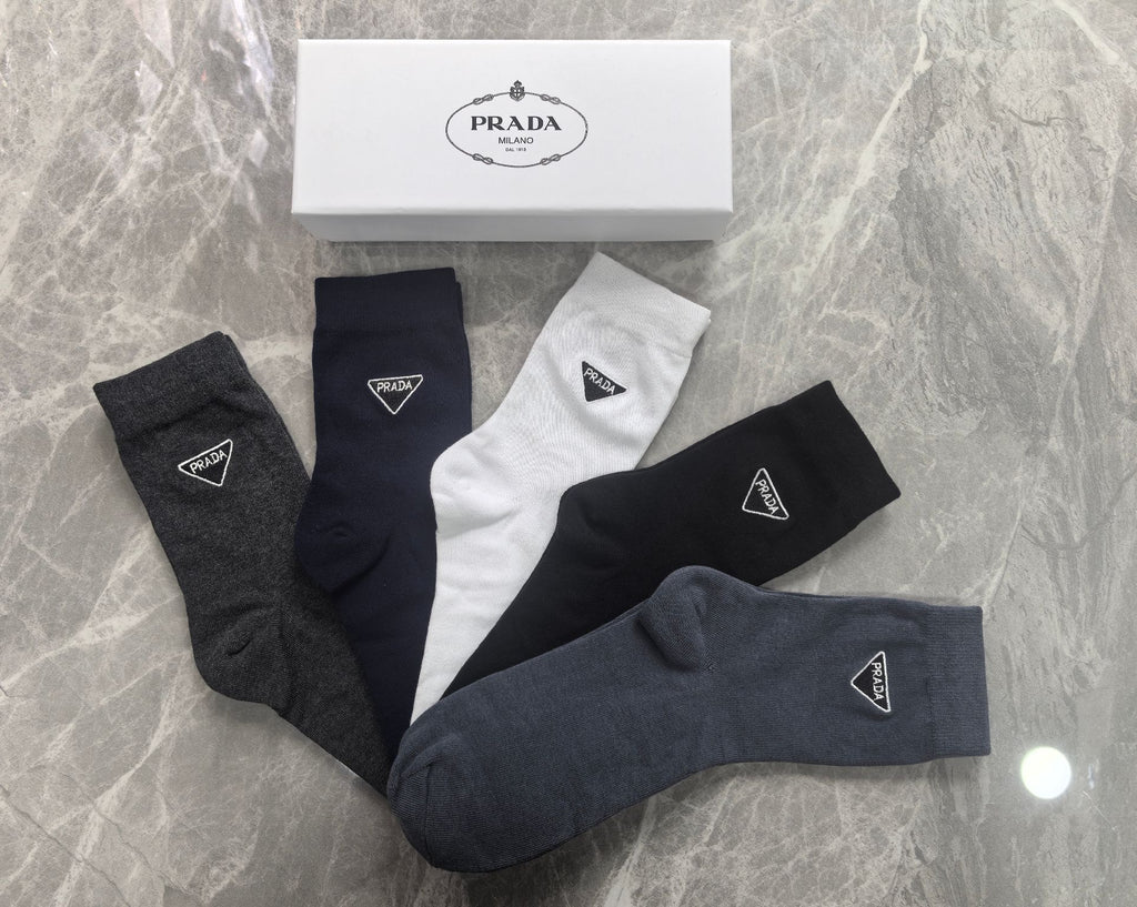 Prada Cotton Short Socks - 5-Pair Pack