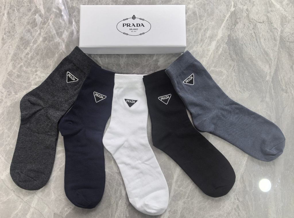 Prada Cotton Short Socks - 5-Pair Pack