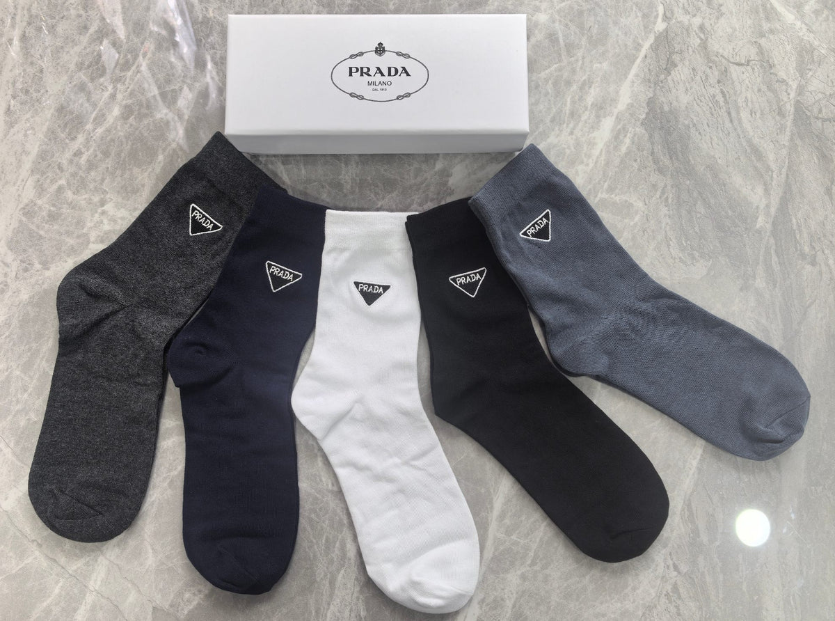 Prada Cotton Short Socks - 5-Pair Pack