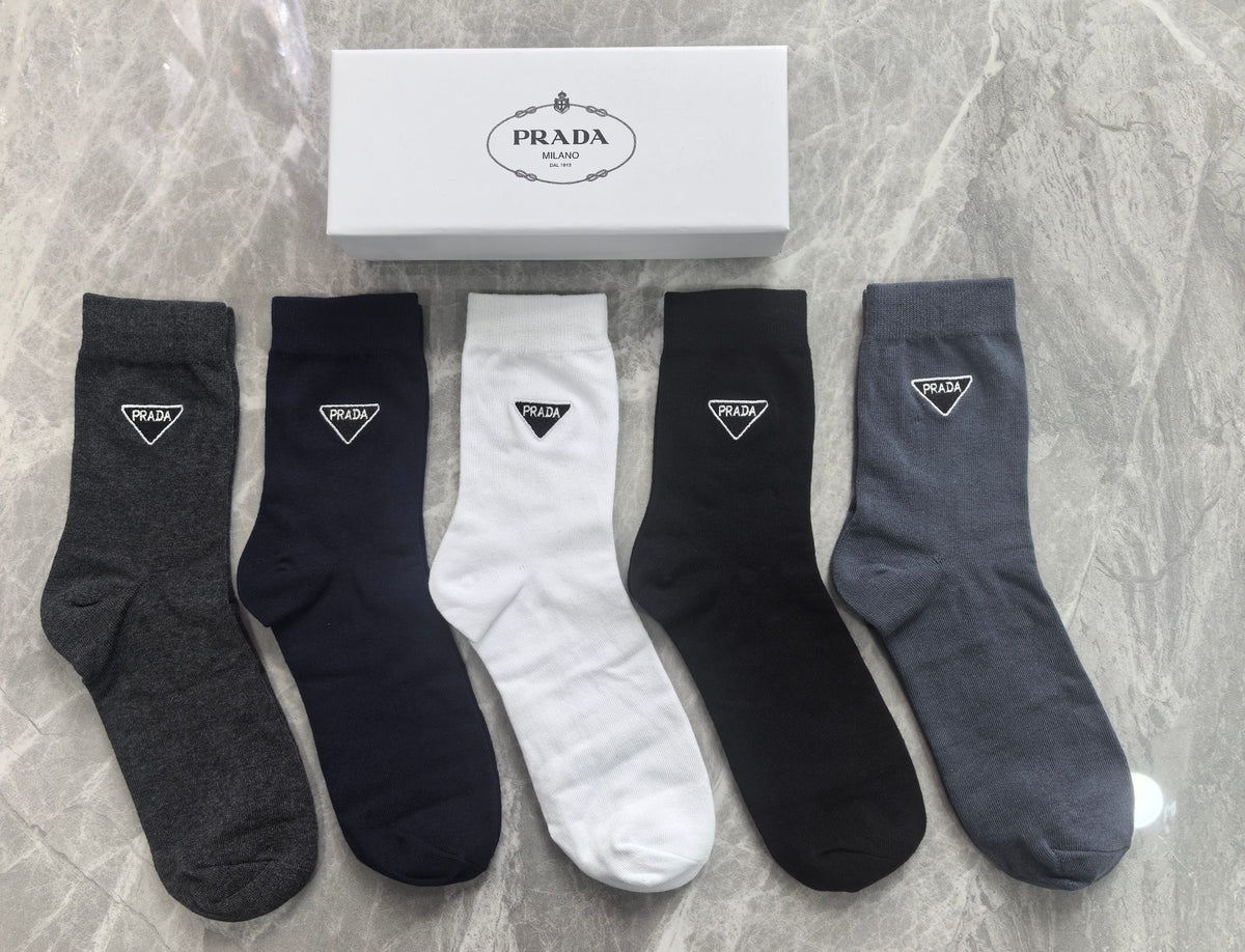 Prada Cotton Short Socks - 5-Pair Pack