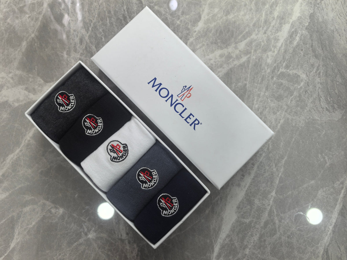 Moncler Cotton Short Socks - 5-Pair Pack