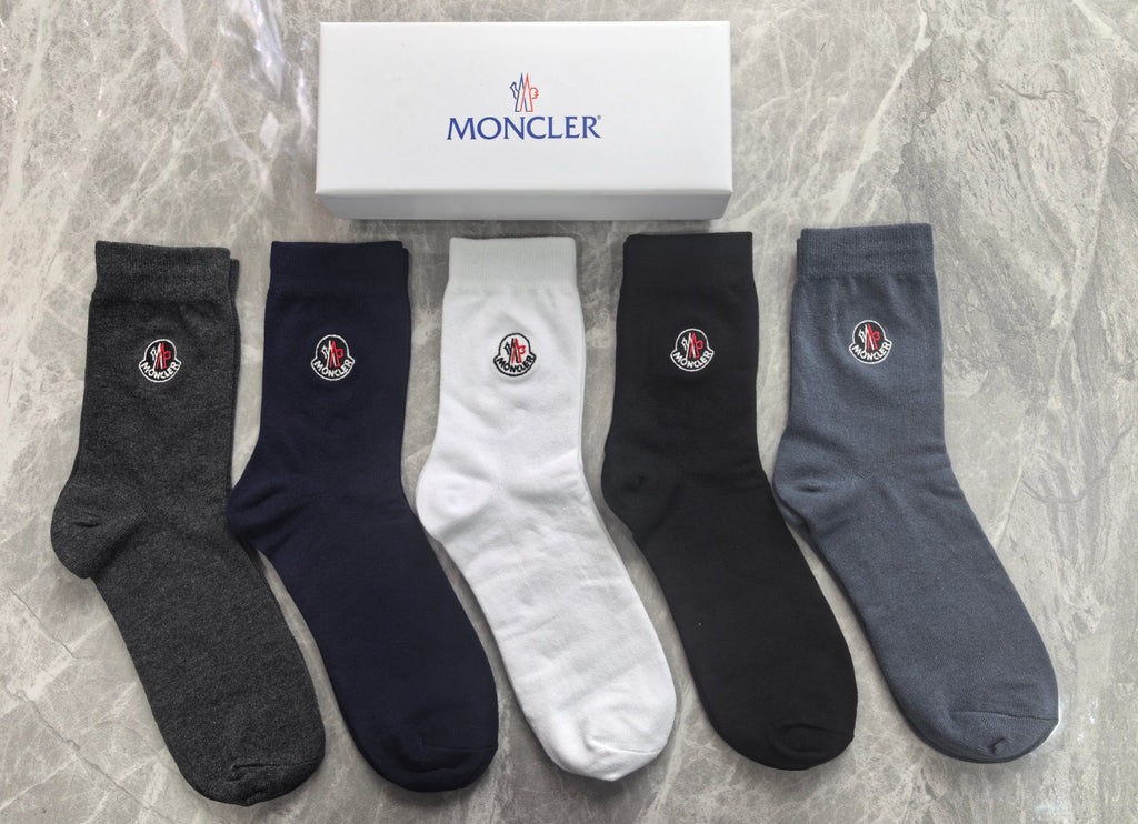 Moncler Cotton Short Socks - 5-Pair Pack
