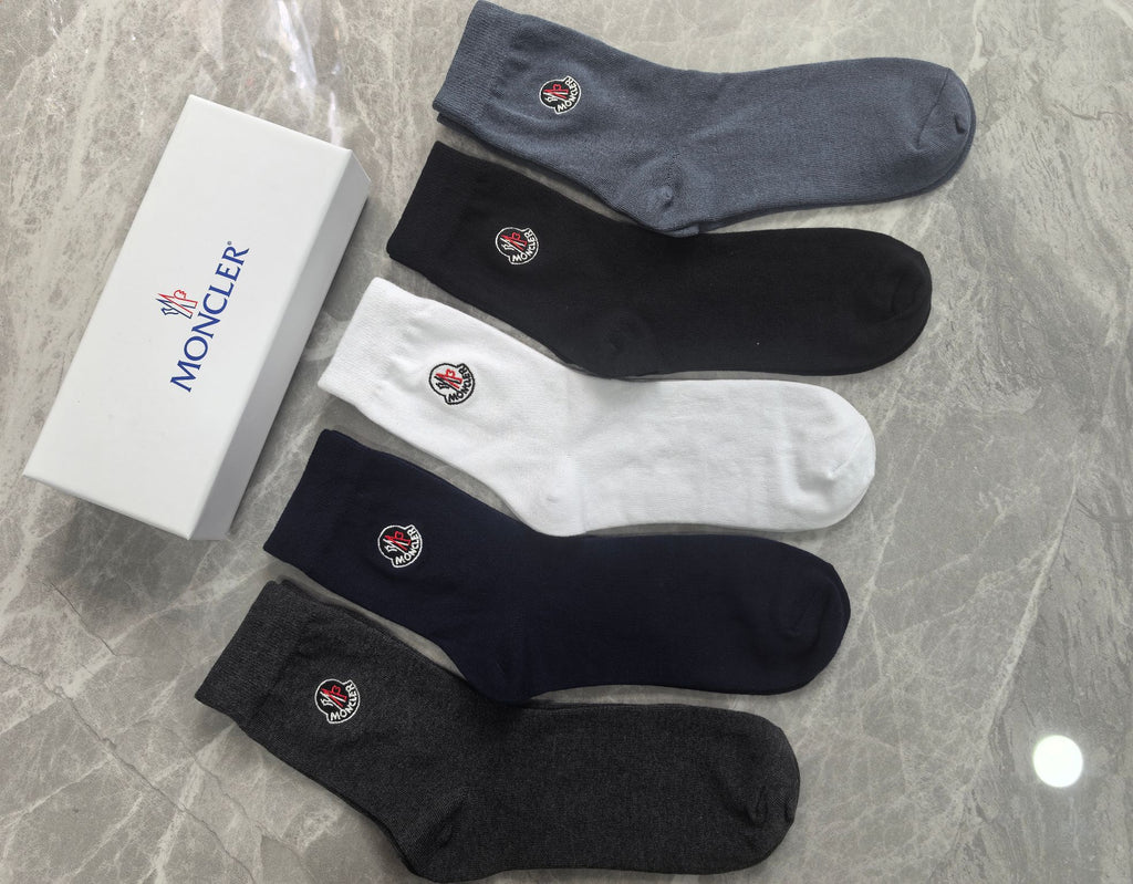 Moncler Cotton Short Socks - 5-Pair Pack