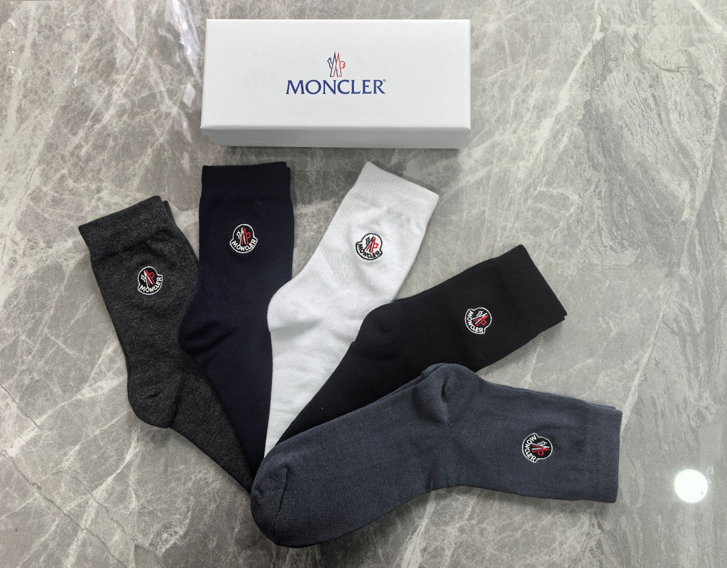 Moncler Cotton Short Socks - 5-Pair Pack