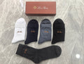 Loro Piana Pastel Colour Tonal Waistbands Crew Socks - 5-Pair Set