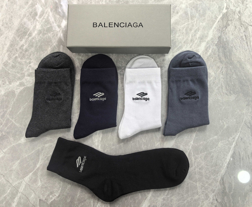 Balenciaga Cotton Short Socks - 5-Pair Pack