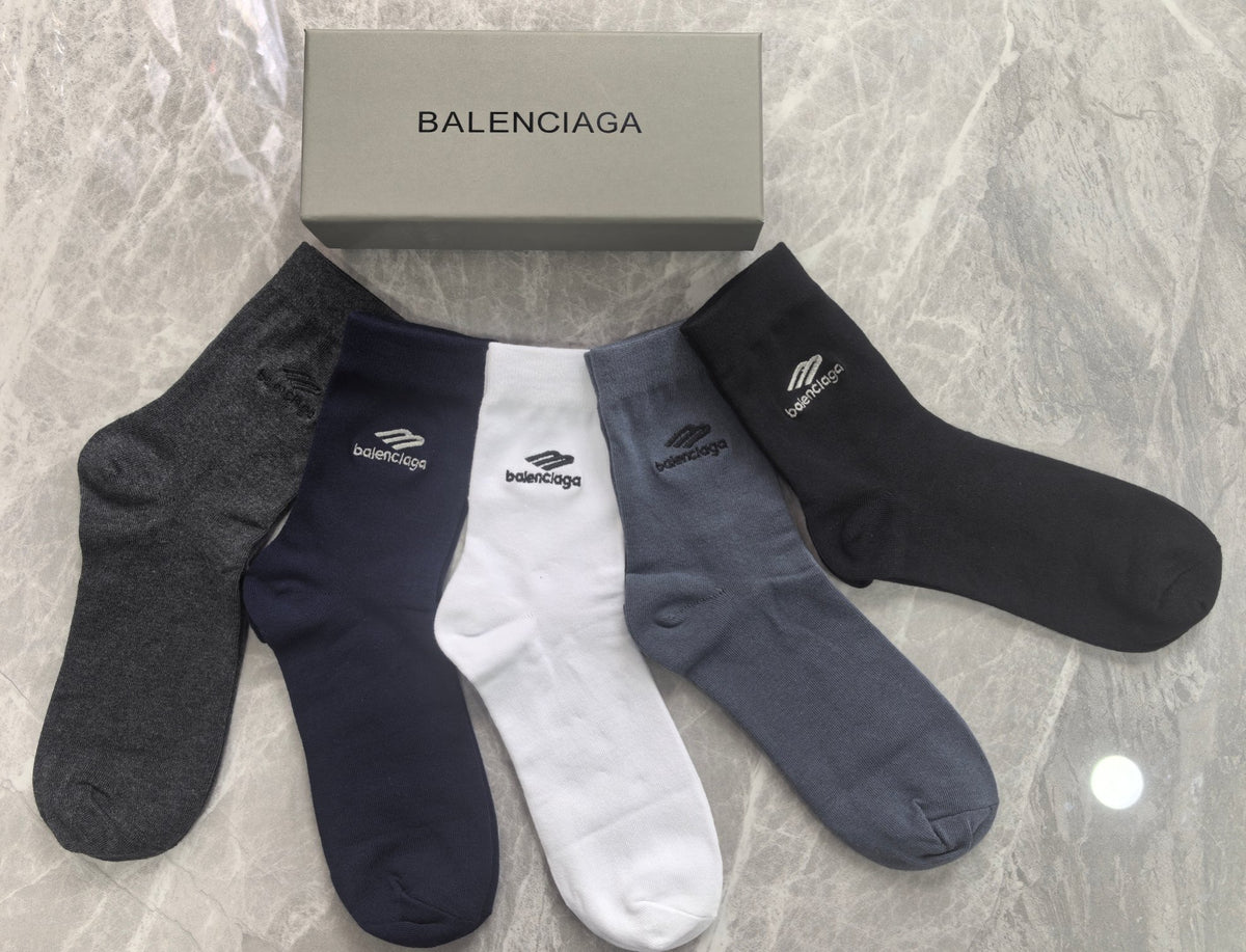Balenciaga Cotton Short Socks - 5-Pair Pack