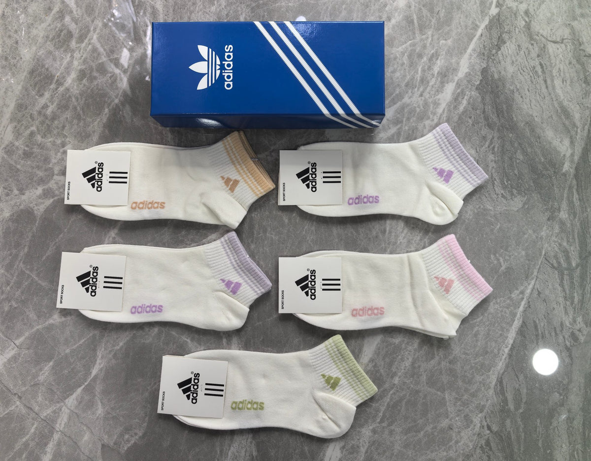 Adidas Cotton Short Socks - 5-Pair Pack