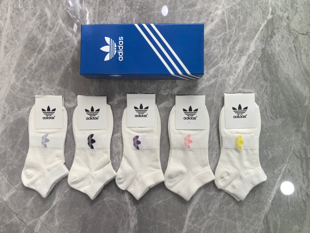 Adidas Cotton Short Socks - 5-Pair Pack