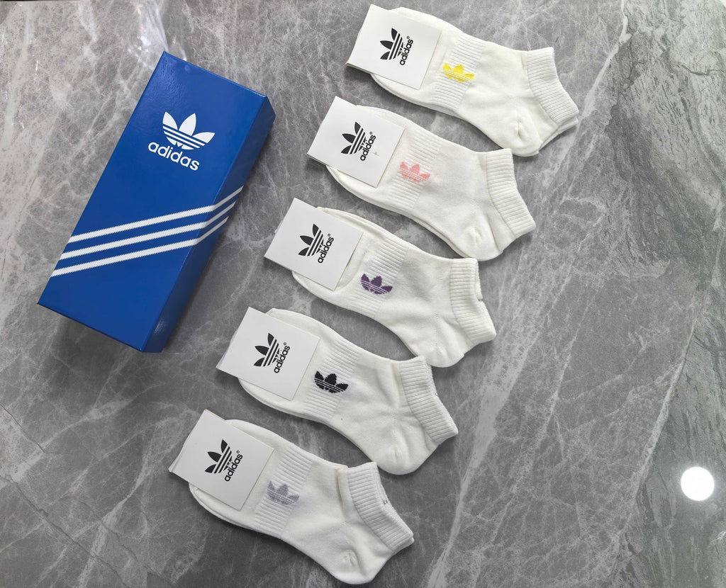 Adidas Cotton Short Socks - 5-Pair Pack