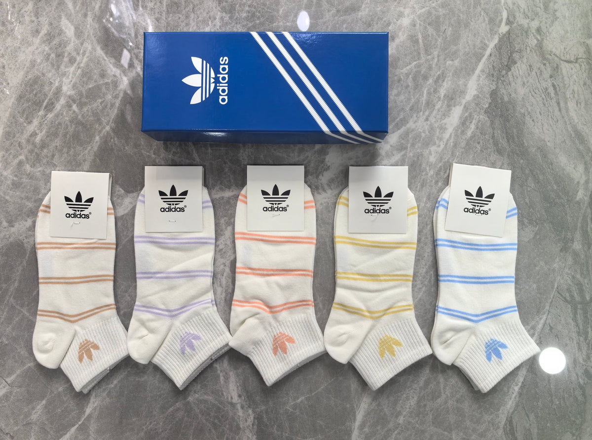 Adidas Cotton Short Socks - 5-Pair Pack