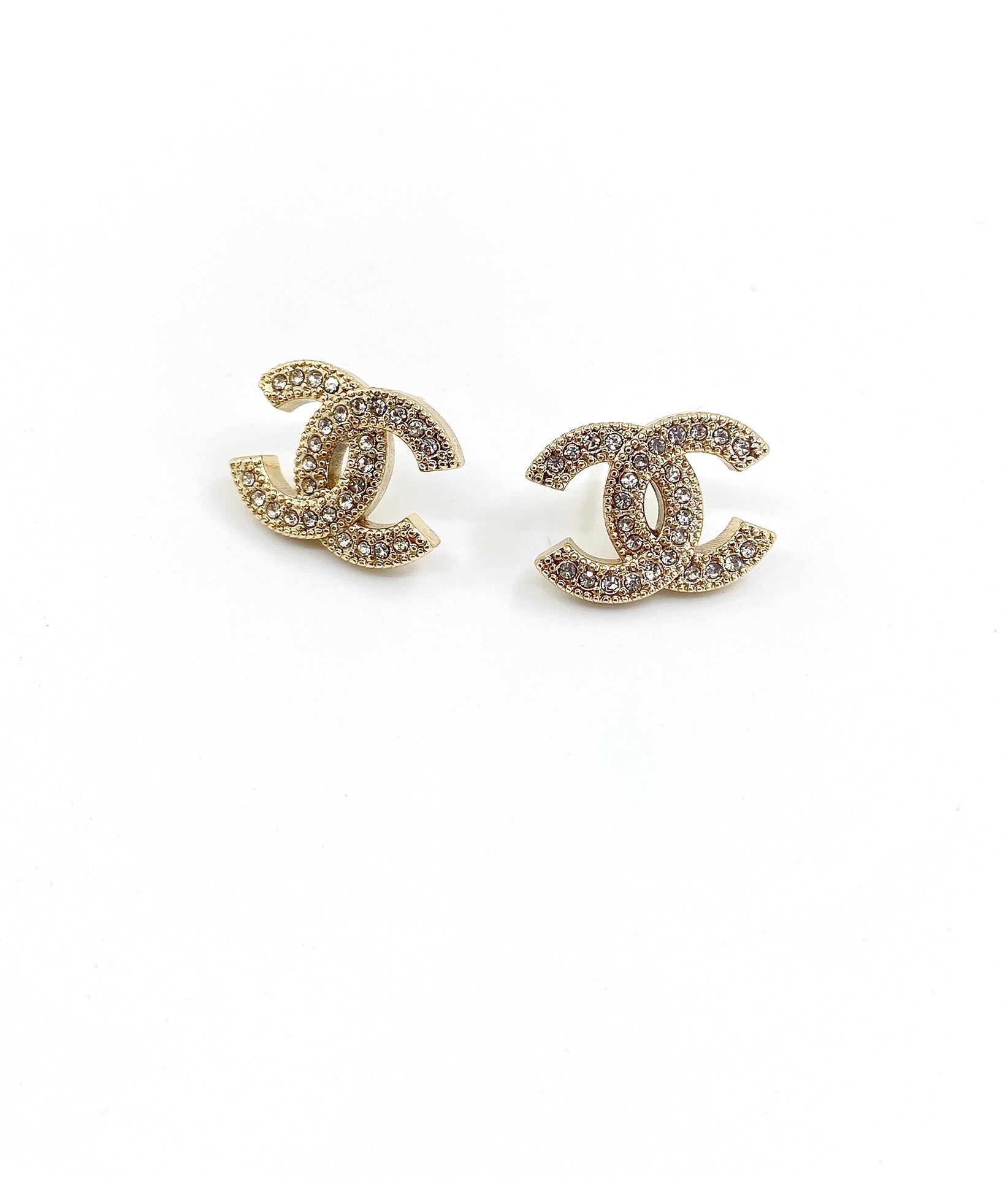 Signature Emblem Stud Earrings in Gold-Tone – Design 032 main product view
