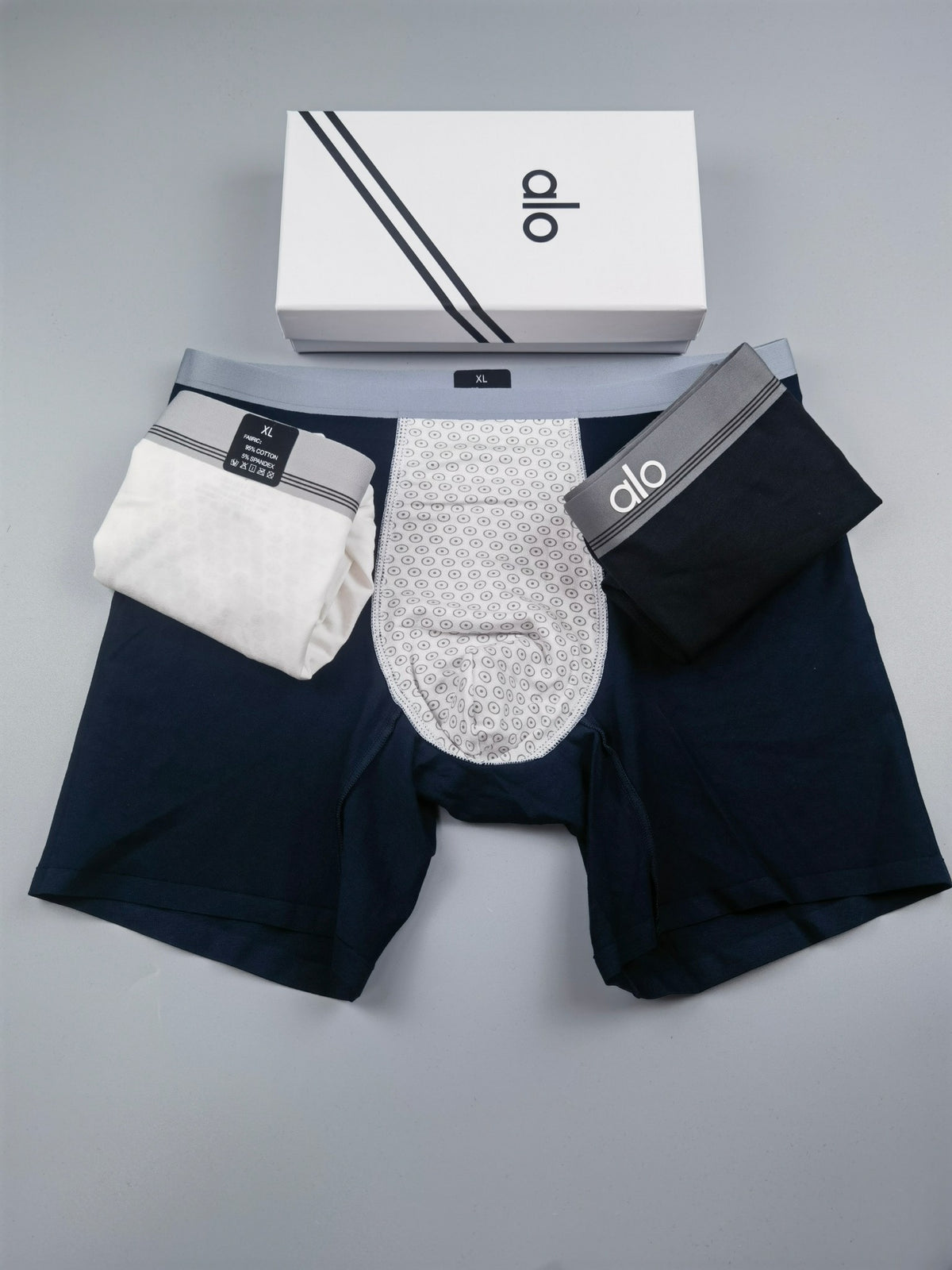 Alo Cotton Men's Boxer Briefs - 3-Piece Box