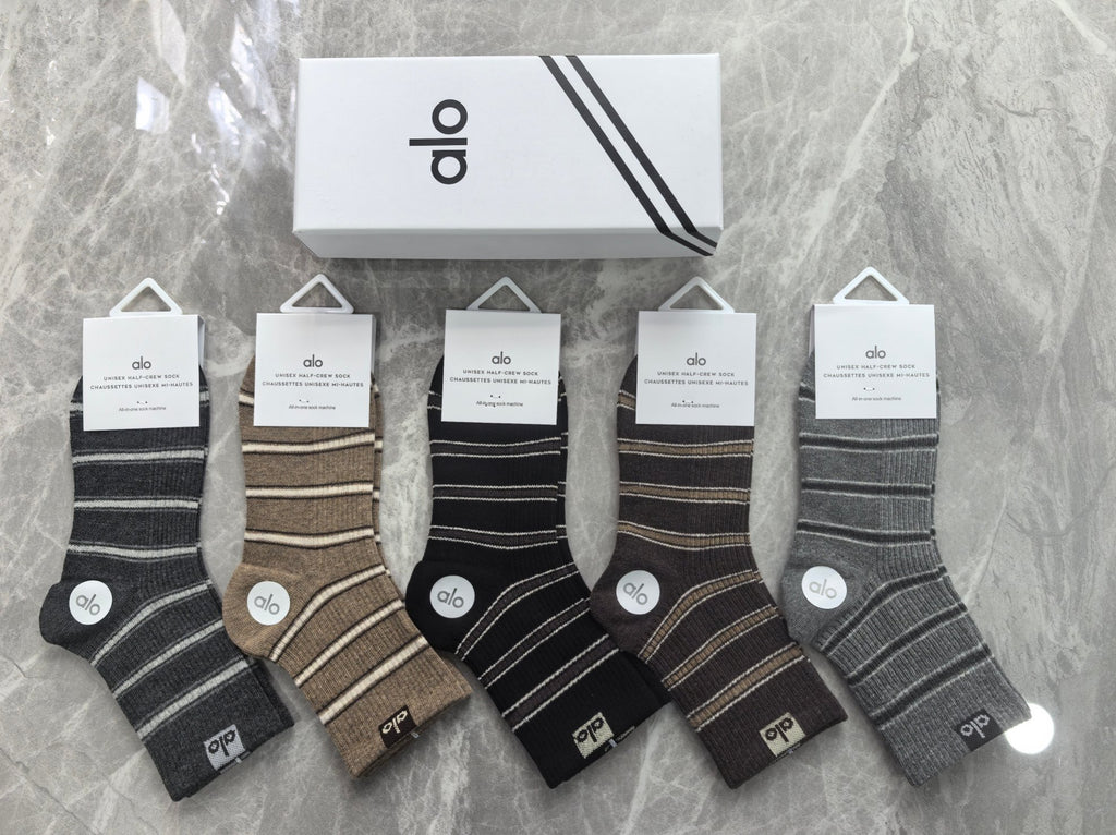 Alo Cotton Crew Socks - 5-Pair Pack