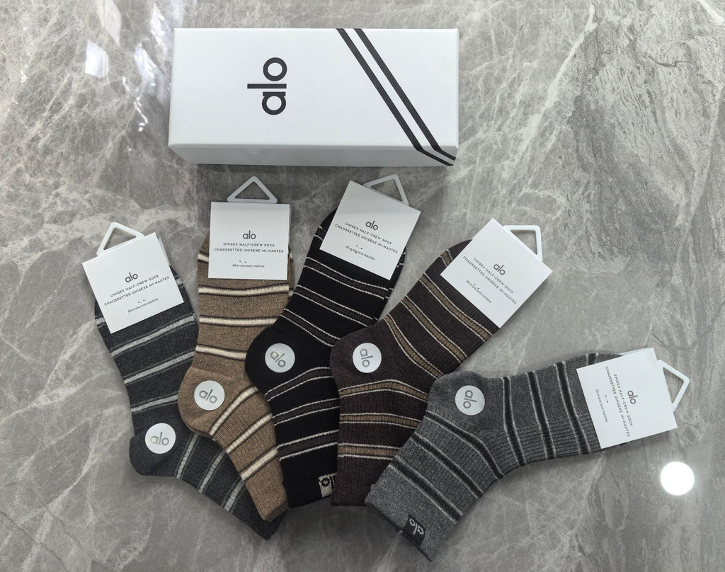 Alo Cotton Crew Socks - 5-Pair Pack
