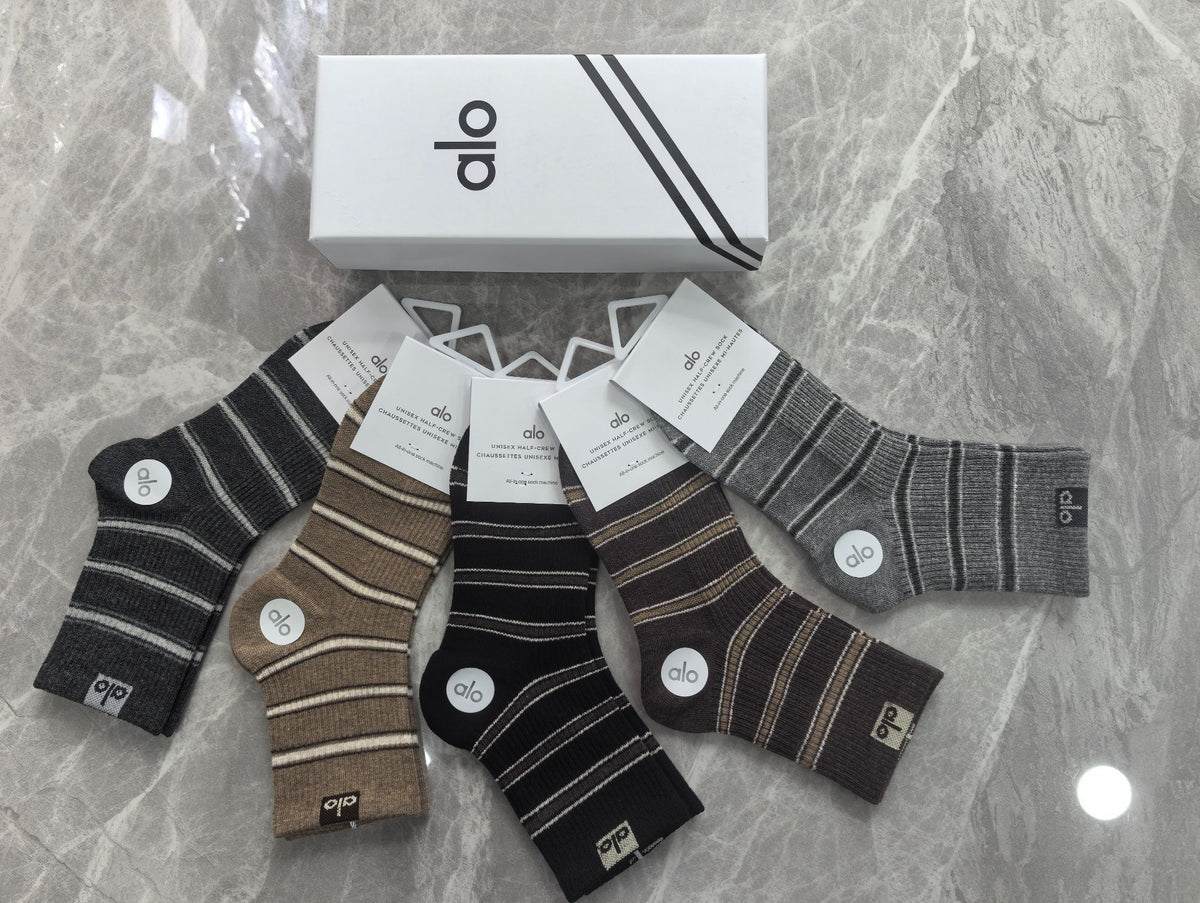 Alo Cotton Crew Socks - 5-Pair Pack