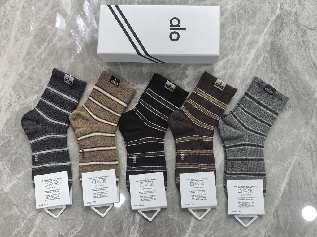 Alo Cotton Crew Socks - 5-Pair Pack