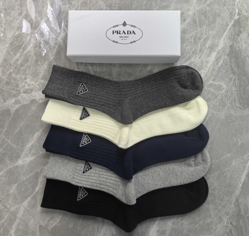 Prada Cotton Short Socks - 5-Pair Pack