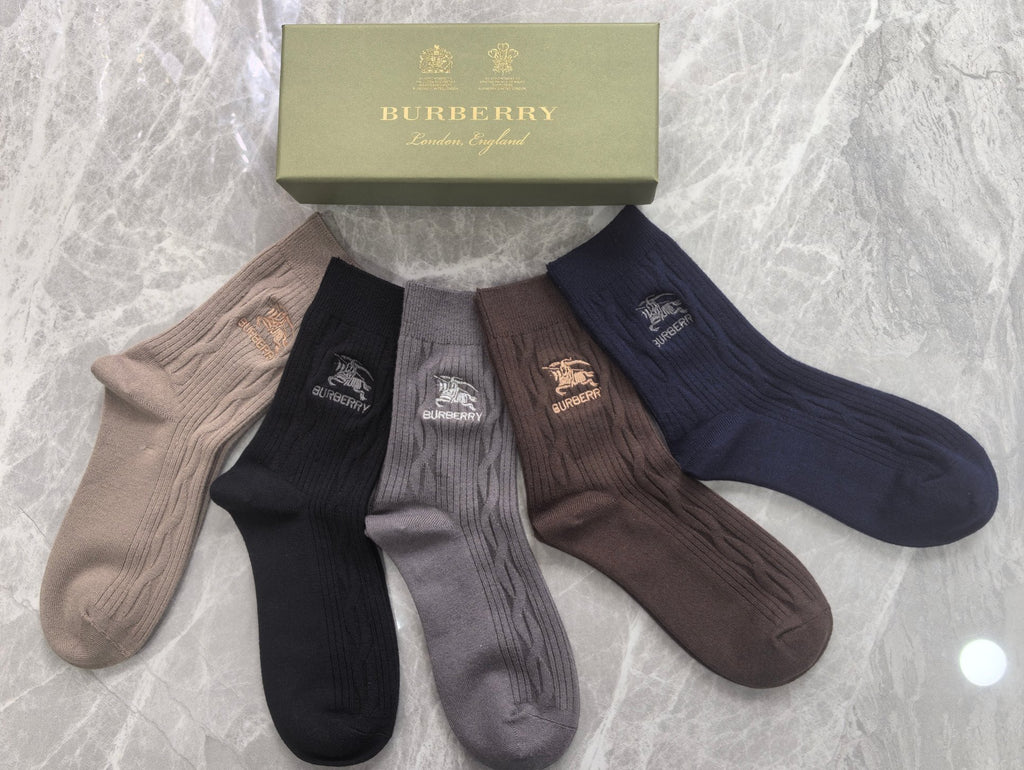 Burberry Crew Socks - 5-Pair Pack