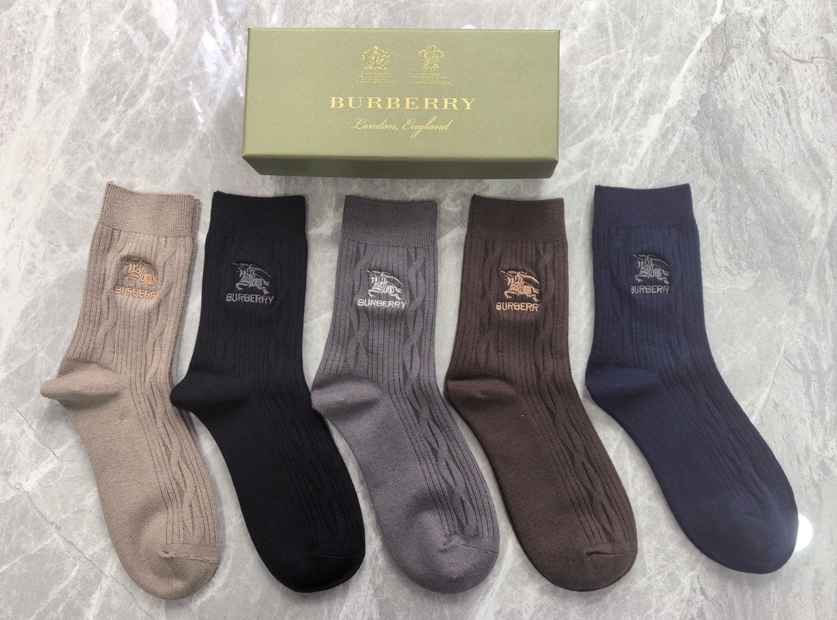 Burberry Crew Socks - 5-Pair Pack