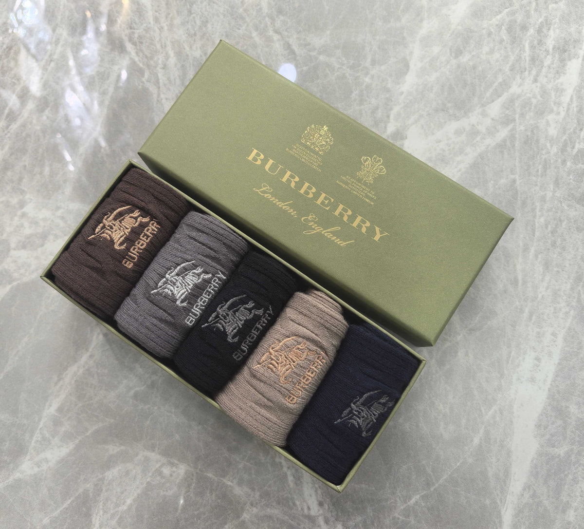Burberry Crew Socks - 5-Pair Pack