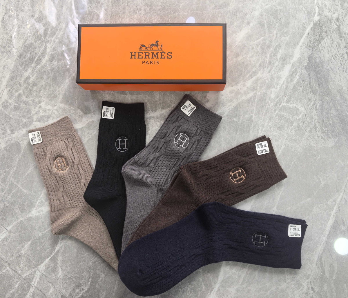 Hermes Crew Socks - 5-Pair Pack