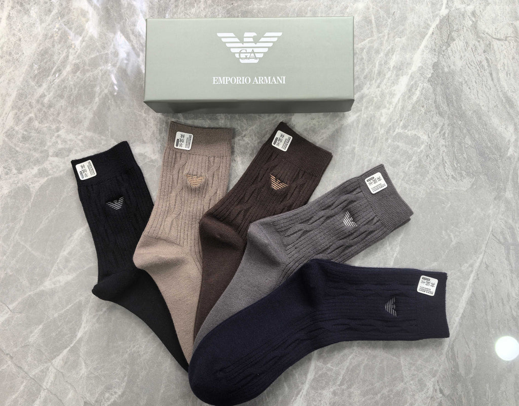 Armani Crew Socks - 5-Pair Pack