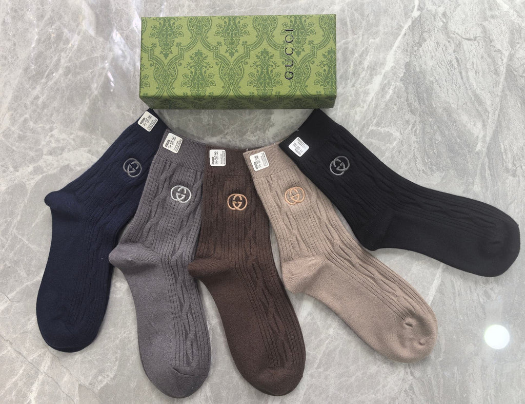 Gucci Crew Socks - 5-Pair Pack