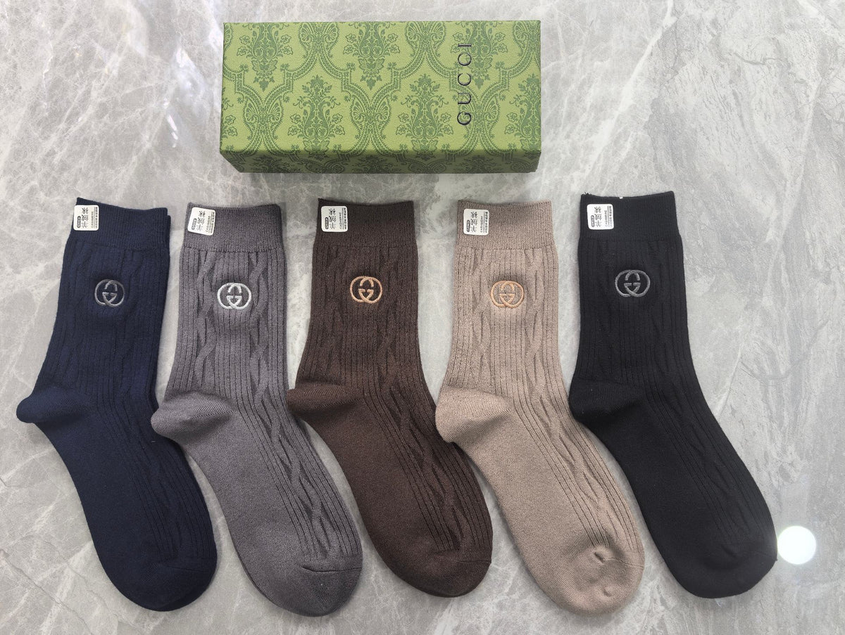Gucci Crew Socks - 5-Pair Pack