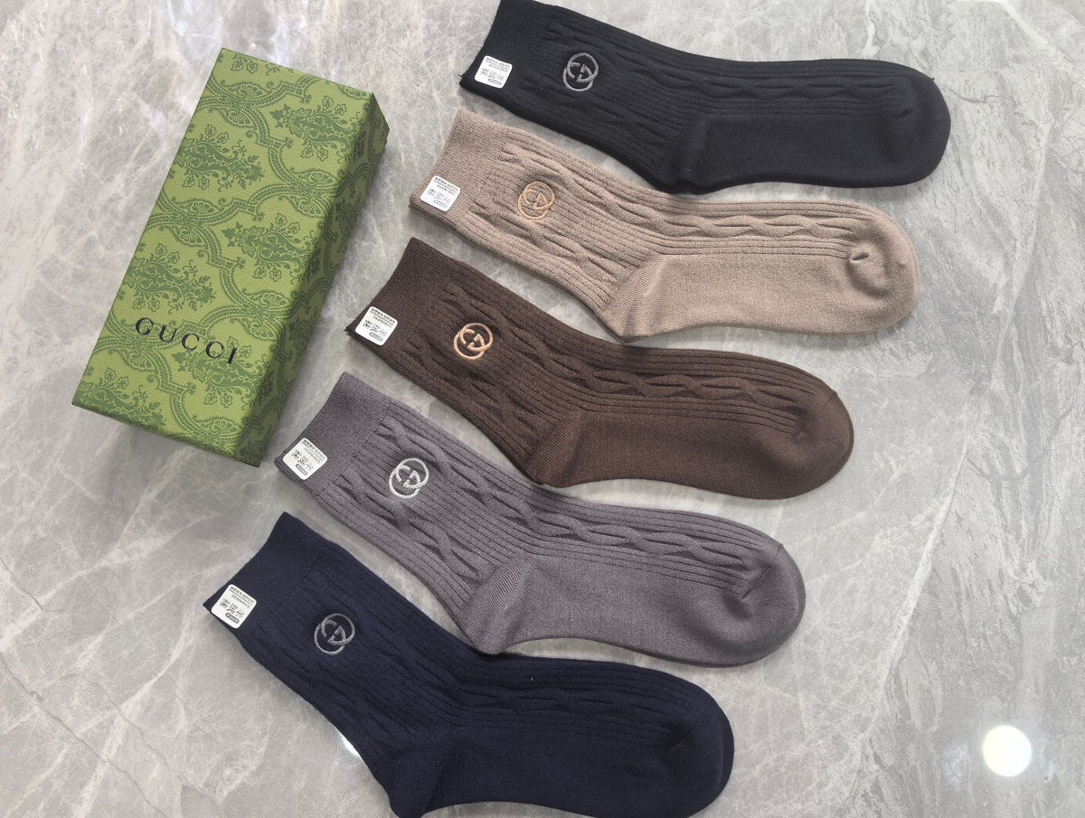 Gucci Crew Socks - 5-Pair Pack