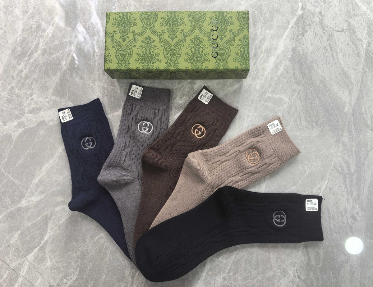 Gucci Crew Socks - 5-Pair Pack