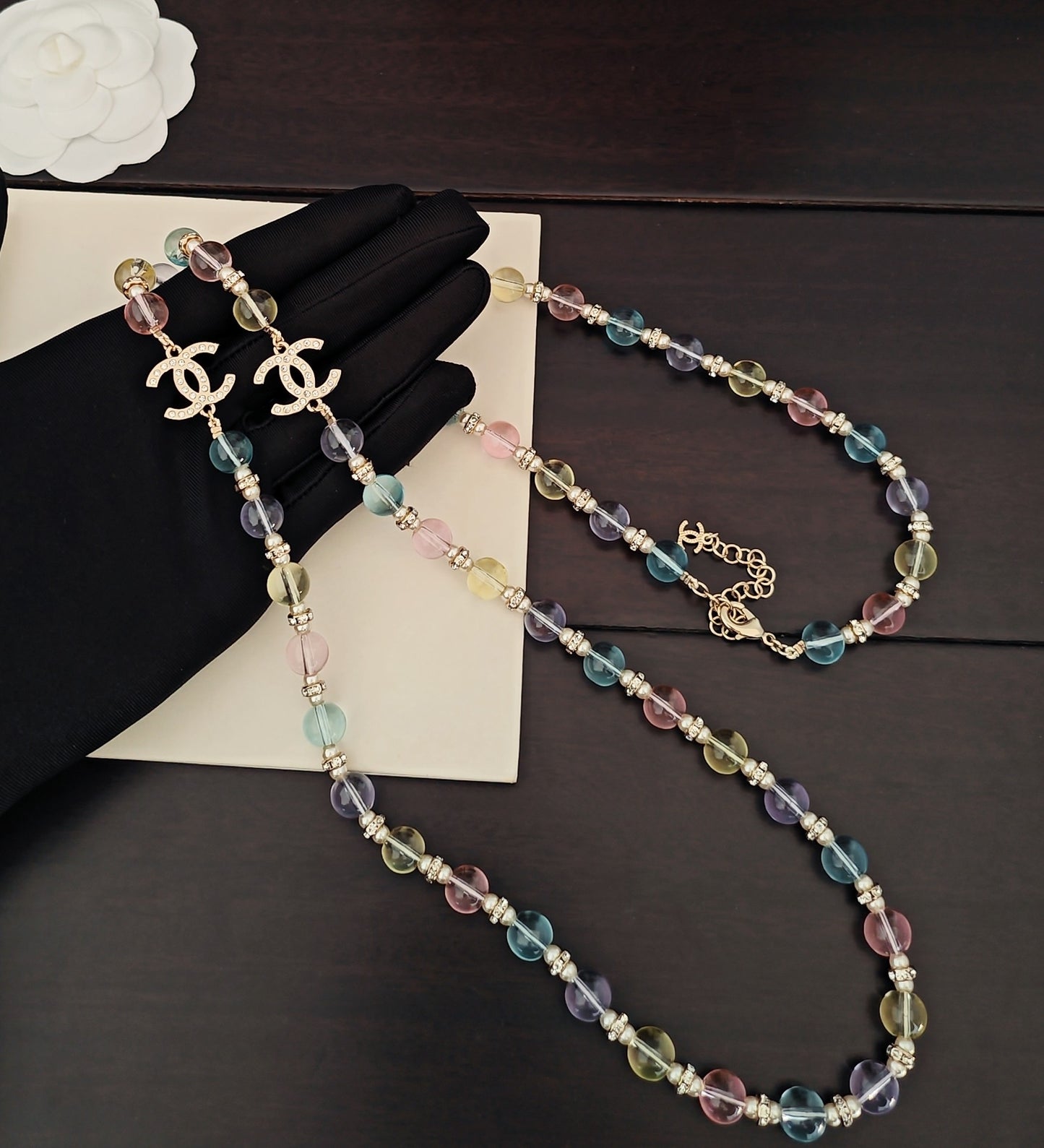 Signature Emblem Crystal-Accent Pendant Necklace – Design 024 main product view