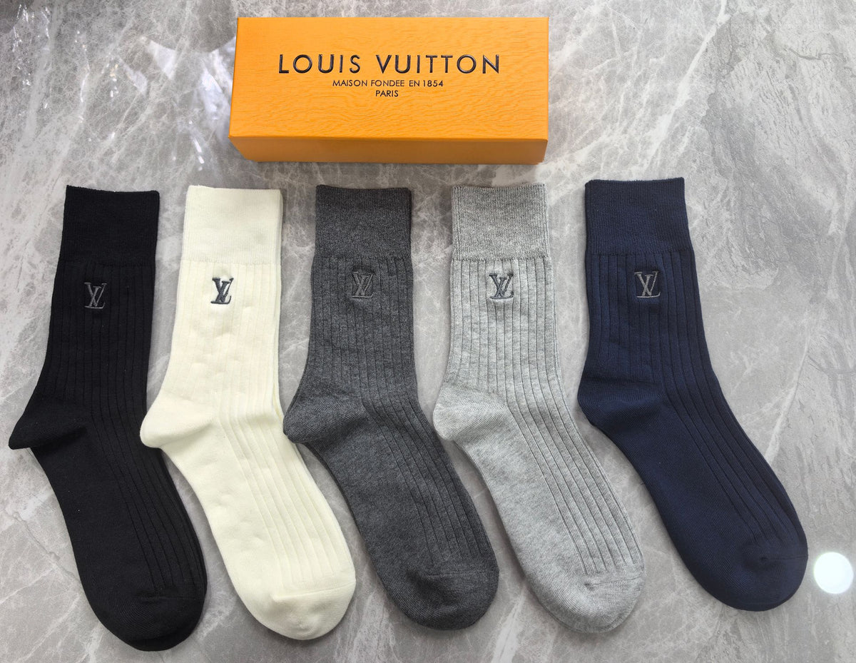 Louis Vuitton Cotton Crew Socks - 5-Pair Pack