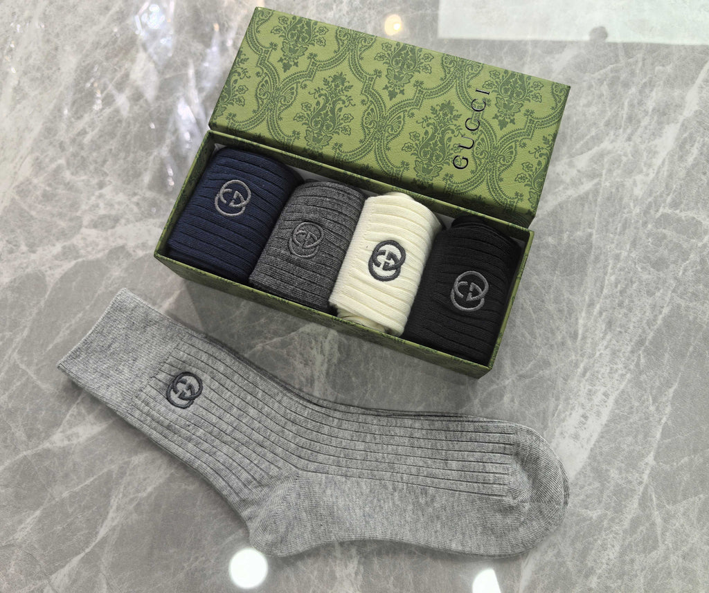 Gucci Cotton Crew Socks - 5-Pair Pack