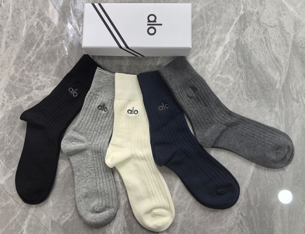 Alo Cotton Crew Socks - 5-Pair Pack