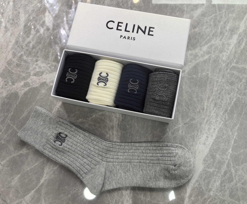 Celine Cotton Short Socks - 5-Pair Pack