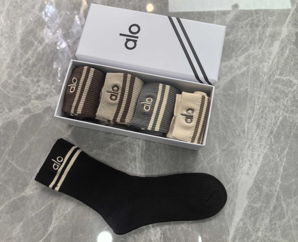 Alo Cotton Crew Socks - 5-Pair Pack