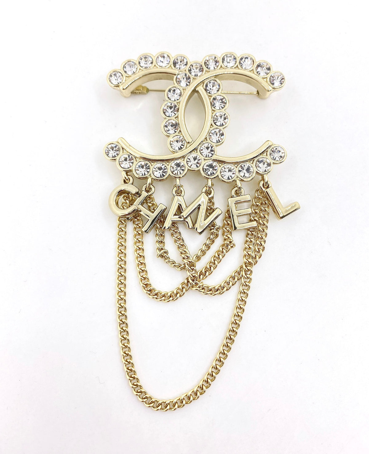 Letter Brooch in Gold-Tone – Design 002 main product view