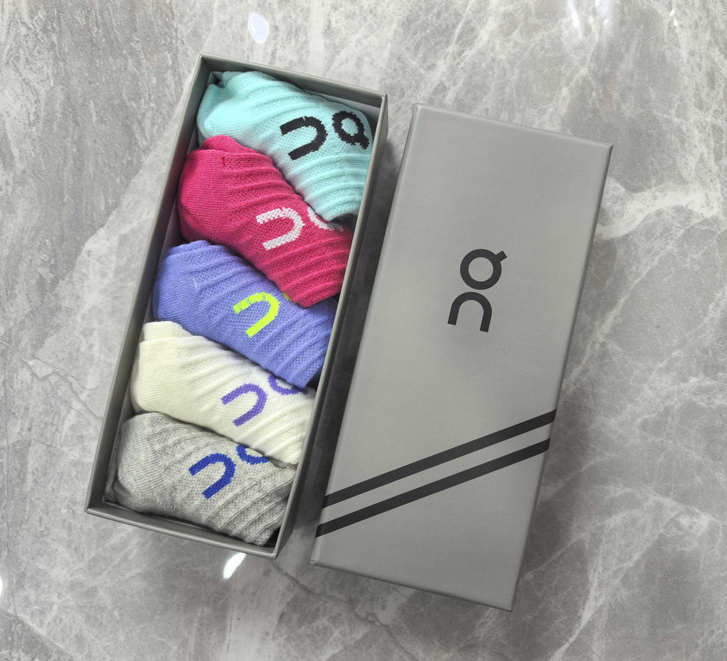 On Logo Details Ankle Socks - 5-Pair Set