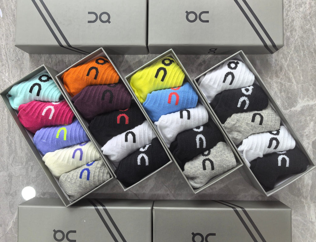 On Logo Details Ankle Socks - 5-Pair Set