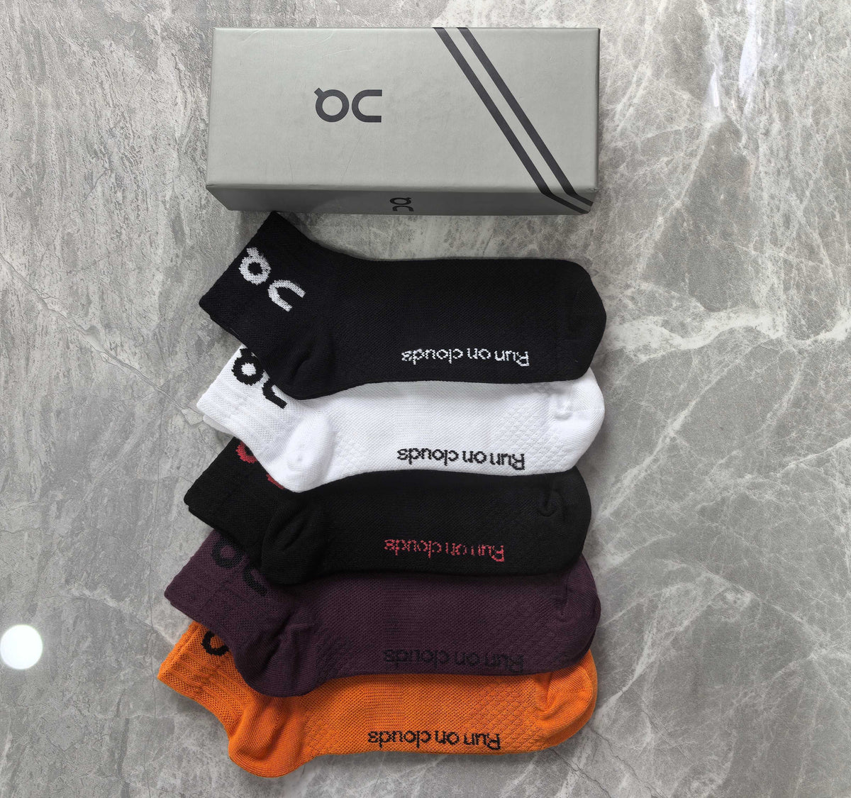 On Logo Details Ankle Socks - 5-Pair Set