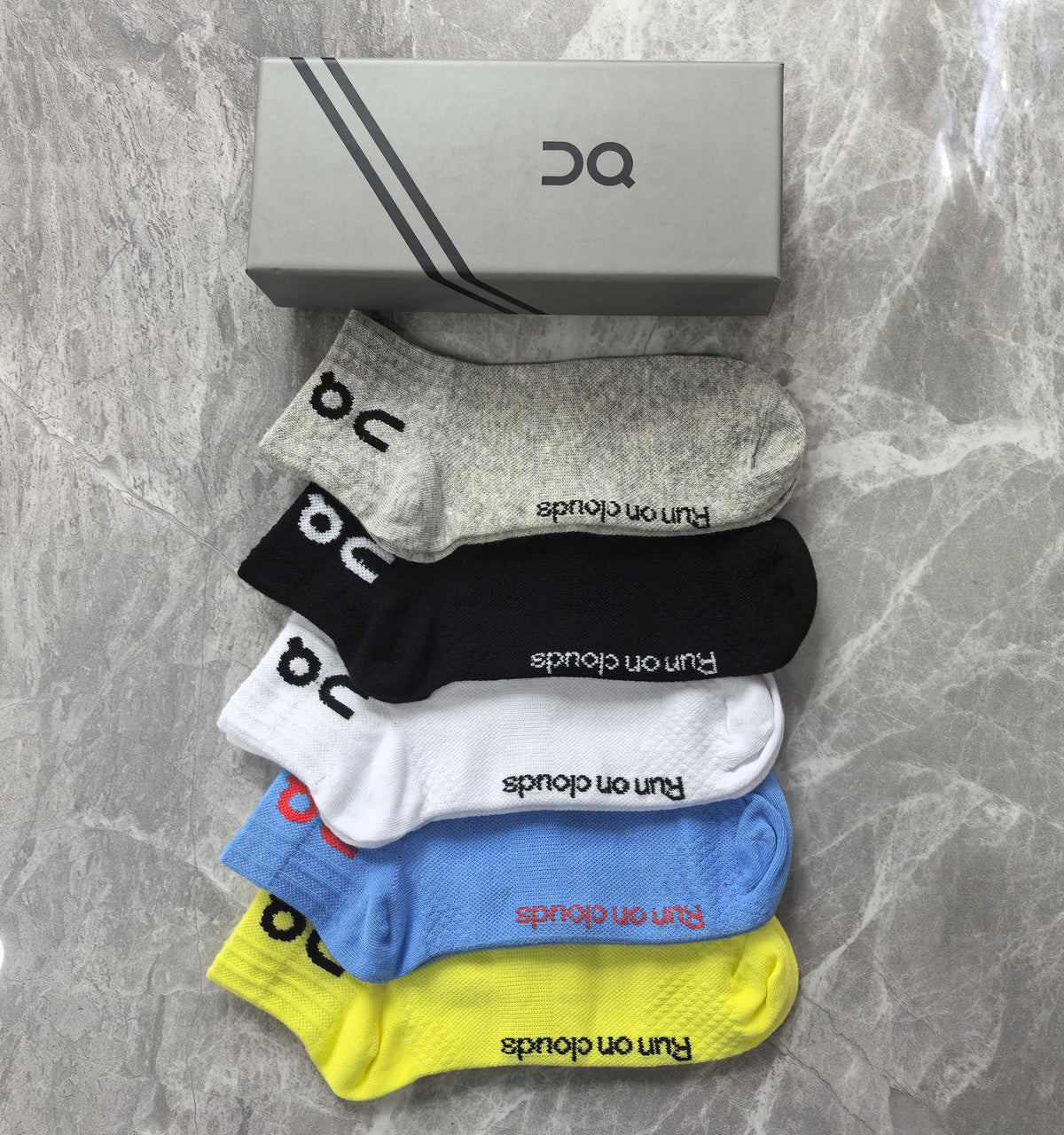 On Logo Details Ankle Socks - 5-Pair Set