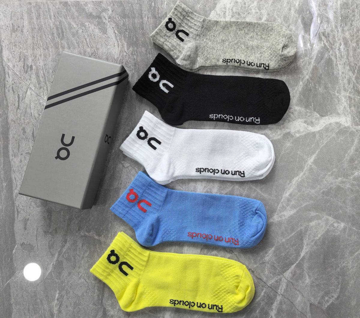 On Logo Details Ankle Socks - 5-Pair Set