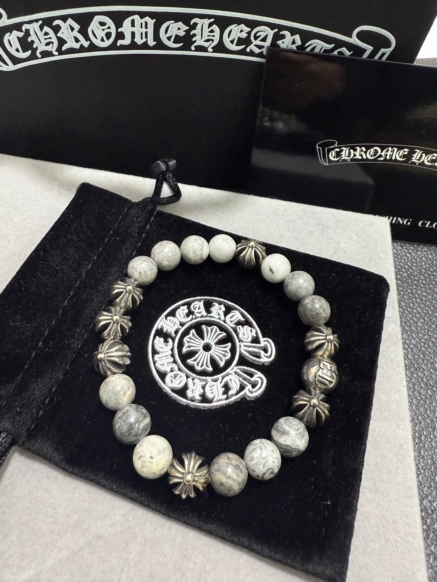 Gothic Emblem Jewelry Accessory in Antique Silver-Tone – Design 04 styled product view