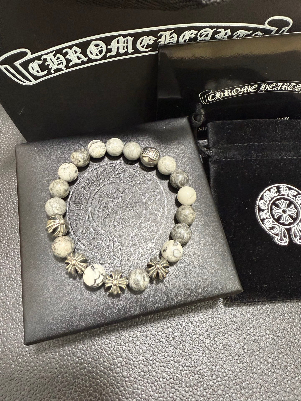 Gothic Emblem Jewelry Accessory in Antique Silver-Tone – Design 01 detail view
