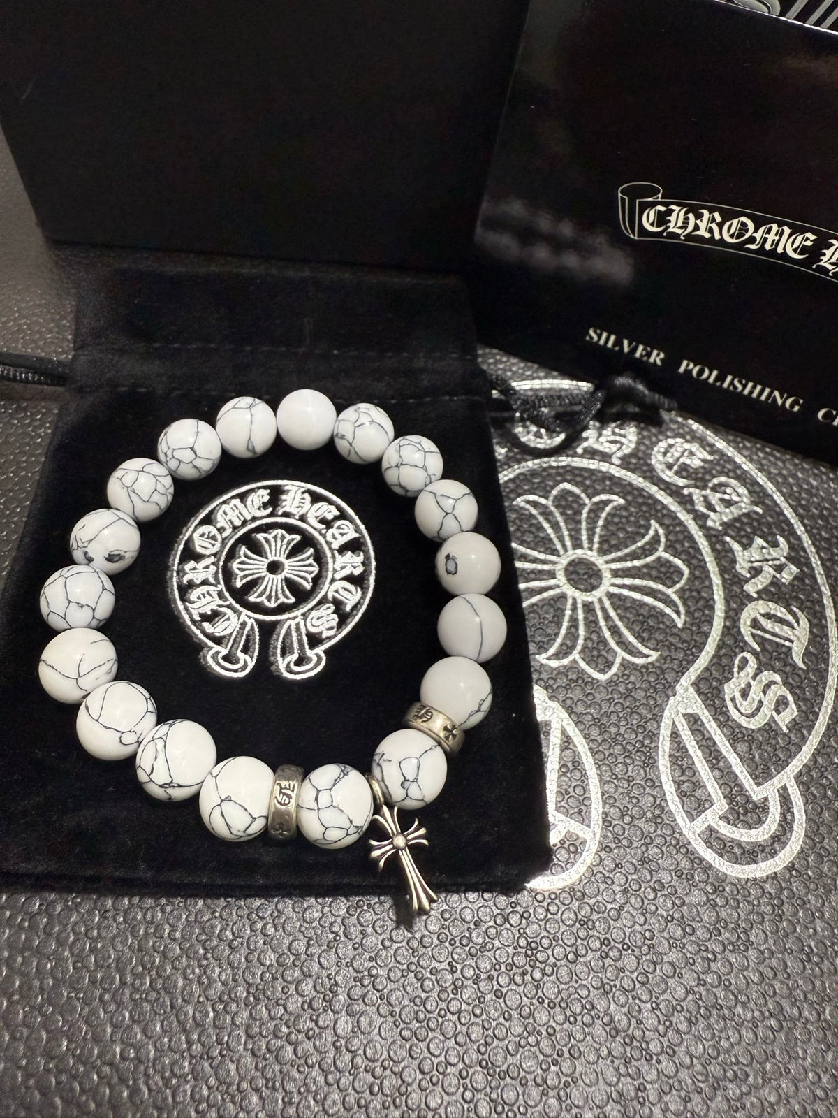 Gothic Emblem Jewelry Accessory in Antique Silver-Tone – Design 15 front product view