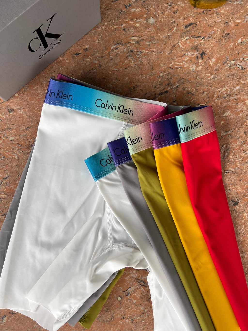 Calvin Klein Multicolour Logo Waistbands Men's Boxer Briefs - 3-Piece Box