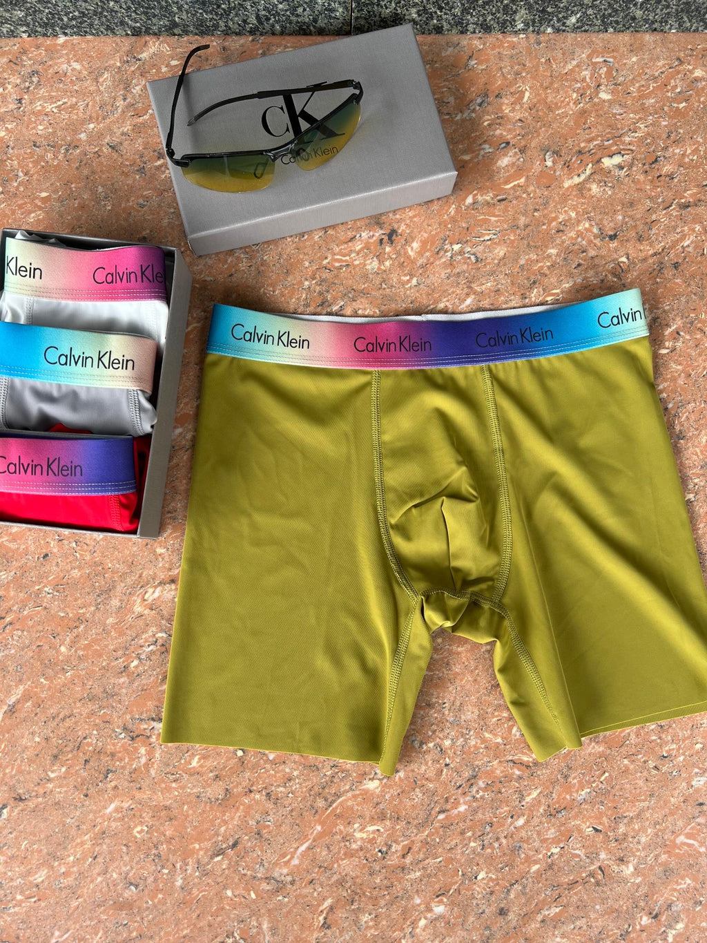 Calvin Klein Multicolour Logo Waistbands Men's Boxer Briefs - 3-Piece Box