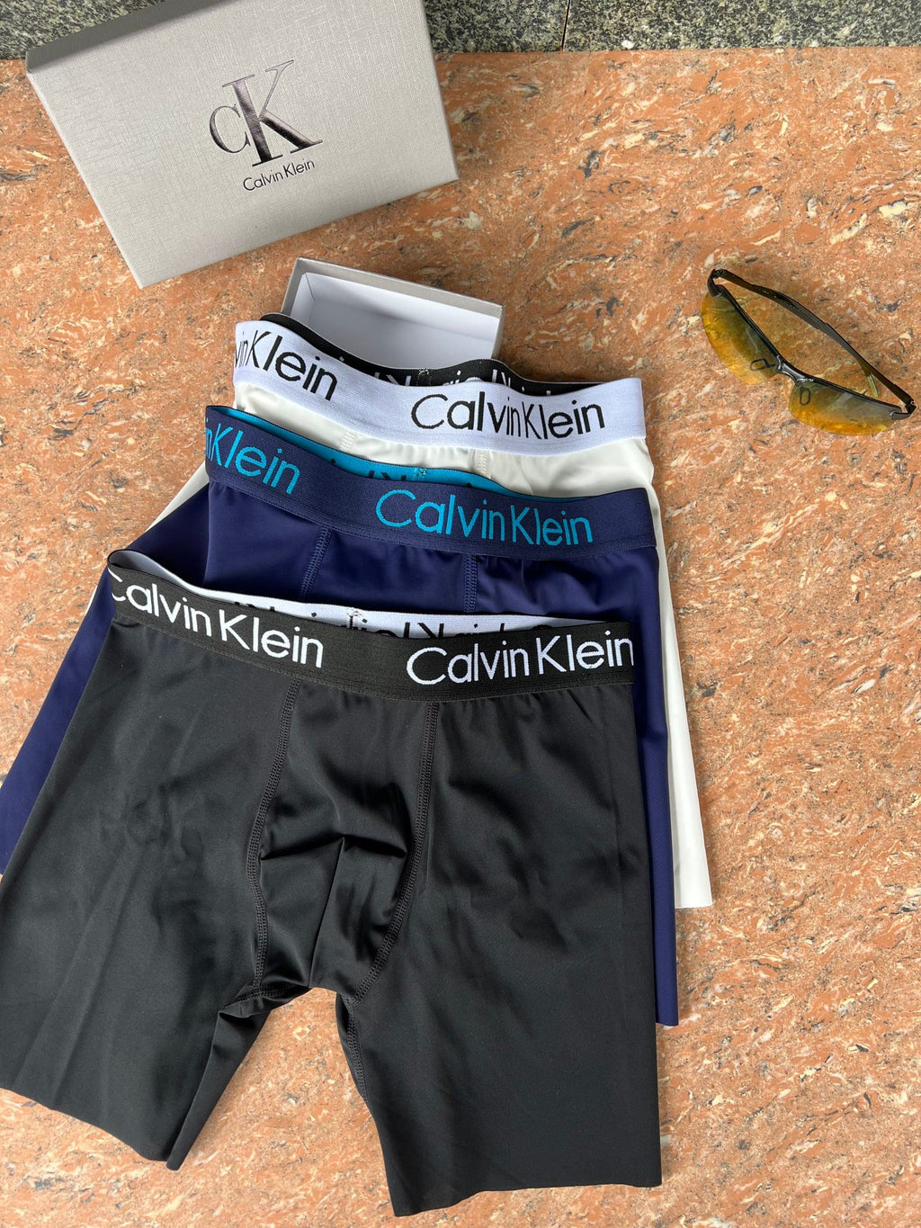 Calvin Klein Visible Branded Waistband Or Emblem Details Men's Boxer Briefs - 3-Piece Box