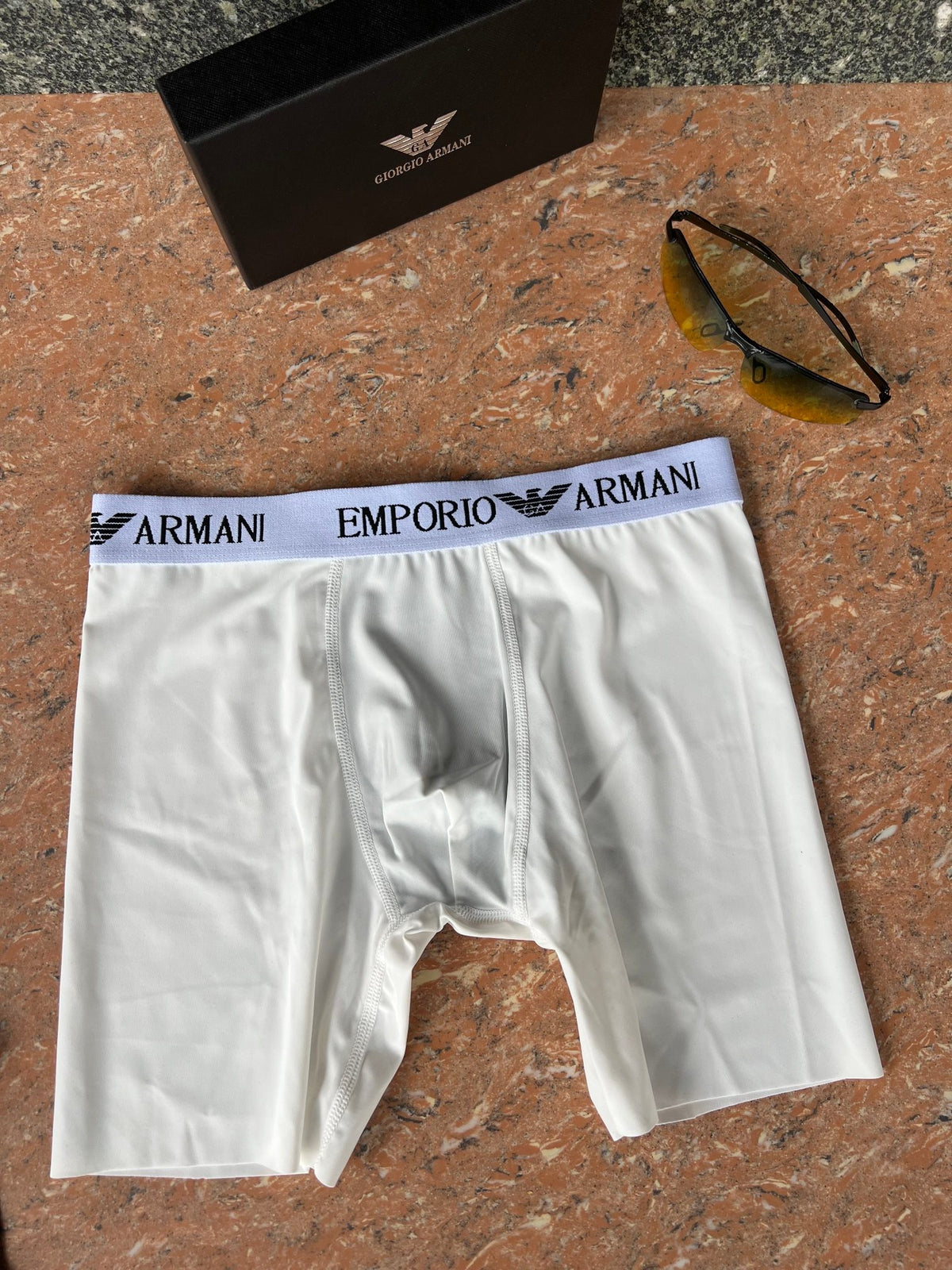 Armani Visible Branded Waistband Or Emblem Details Men's Boxer Briefs - 3-Piece Box